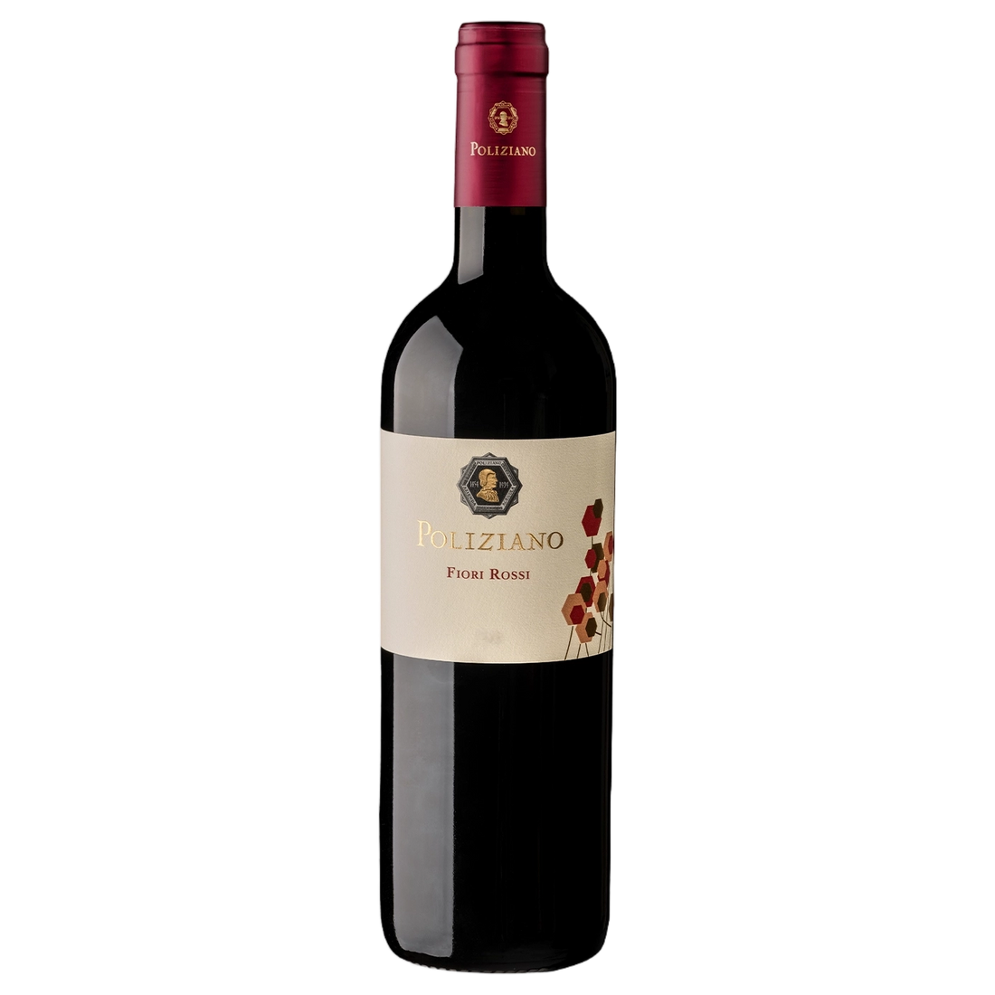 A bottle of 2024 Poliziano Fiori Rossi Rosso di Montepulciano DOC 750ml Red Wine