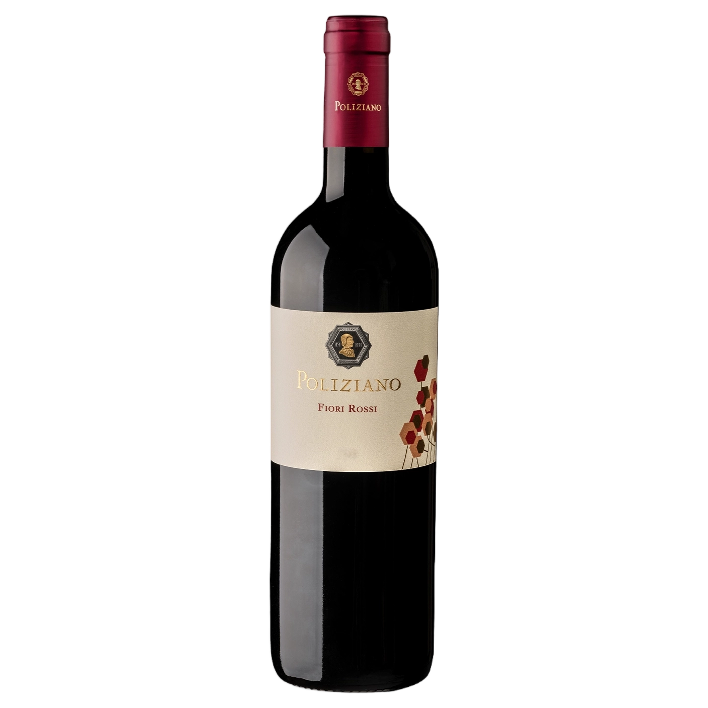 A bottle of 2024 Poliziano Fiori Rossi Rosso di Montepulciano DOC 750ml Red Wine