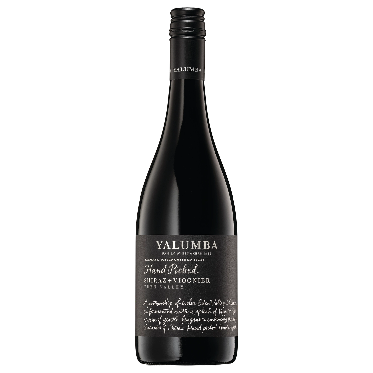 A bottle of 2023 Yalumba Hand Picked Shiraz + Viognier 750ml Red Wine