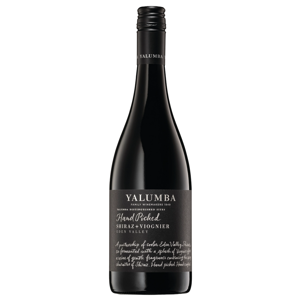A bottle of 2023 Yalumba Hand Picked Shiraz + Viognier 750ml Red Wine