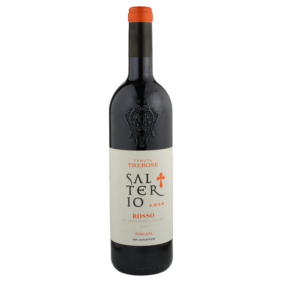 A bottle of 2024 TreRose Rosso Montepulciano Salterio 750ml Red Wine