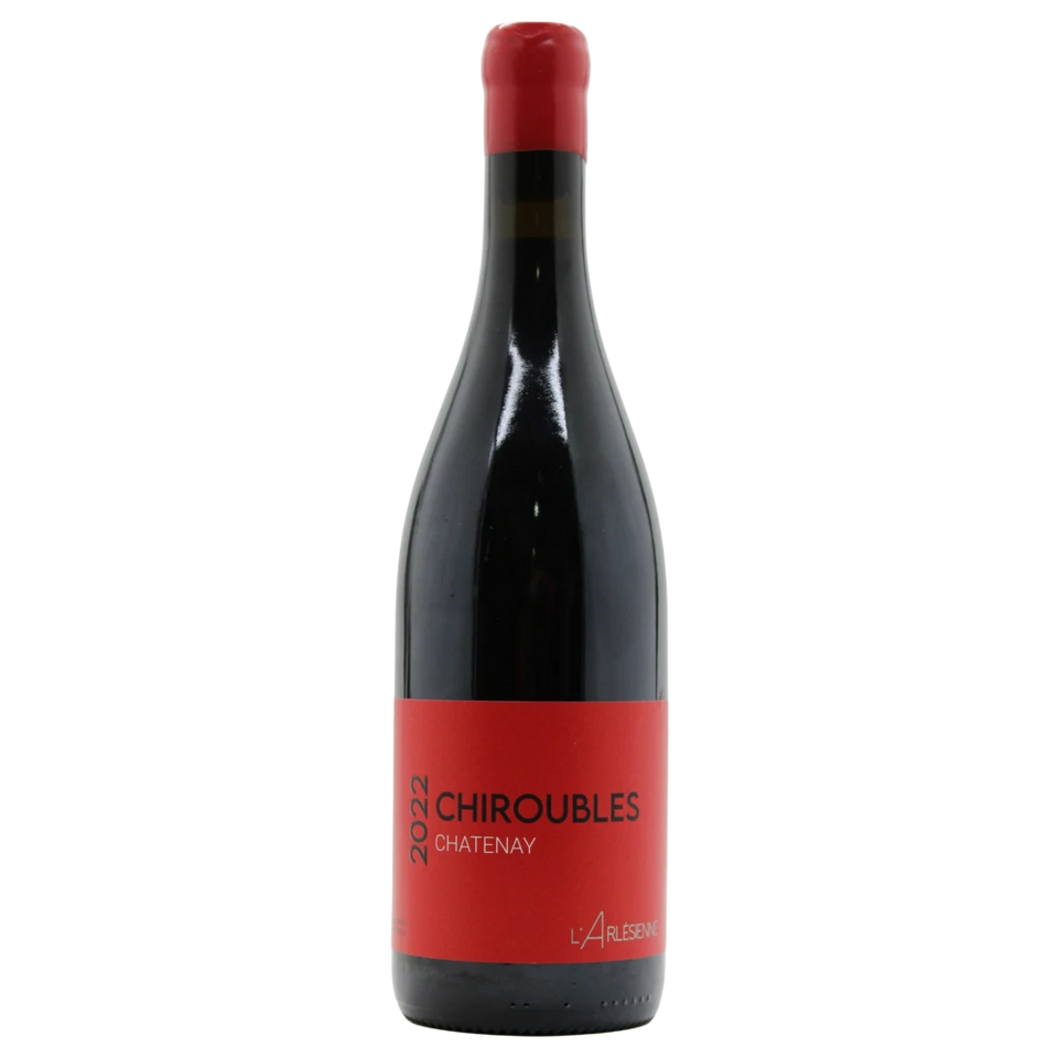 A bottle of 2023 L’Arlésienne Chiroubles Chatenay 750ml Red Wine
