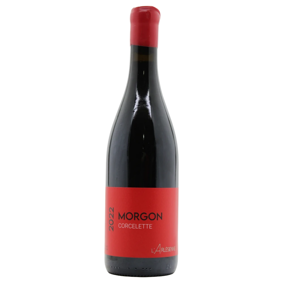 A bottle of 2023 L’Arlésienne Morgon Corcelette 750ml Red Wine