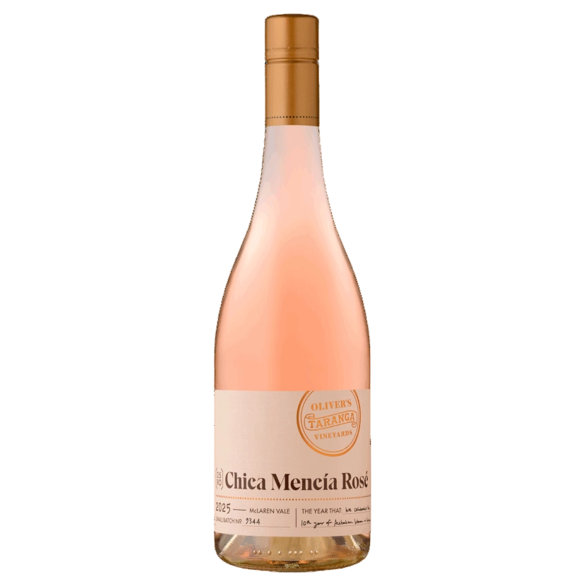 A bottle of 2025 Olivers Taranga 'Chica' Mencia Rose 6 Pk 750ml Rose Wine