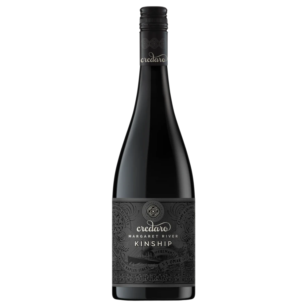 A bottle of 2023 Credaro Kinship Shiraz 750ml Red Wine