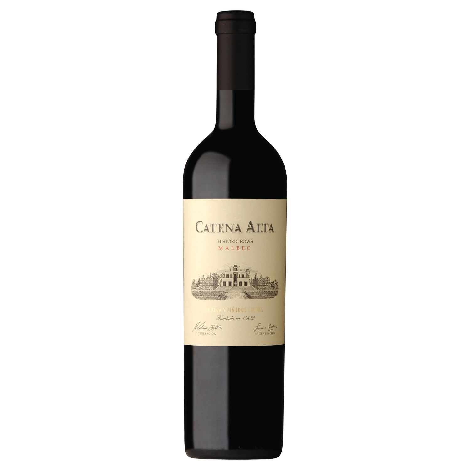 A bottle of 2022 Catena Zapata Alta Malbec 750ml Red Wine