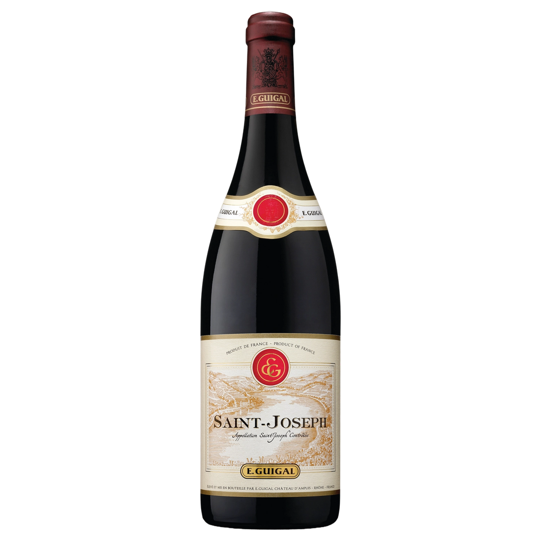 A bottle of 2021 Guigal Saint Joseph Rouge 750ml Red Wine