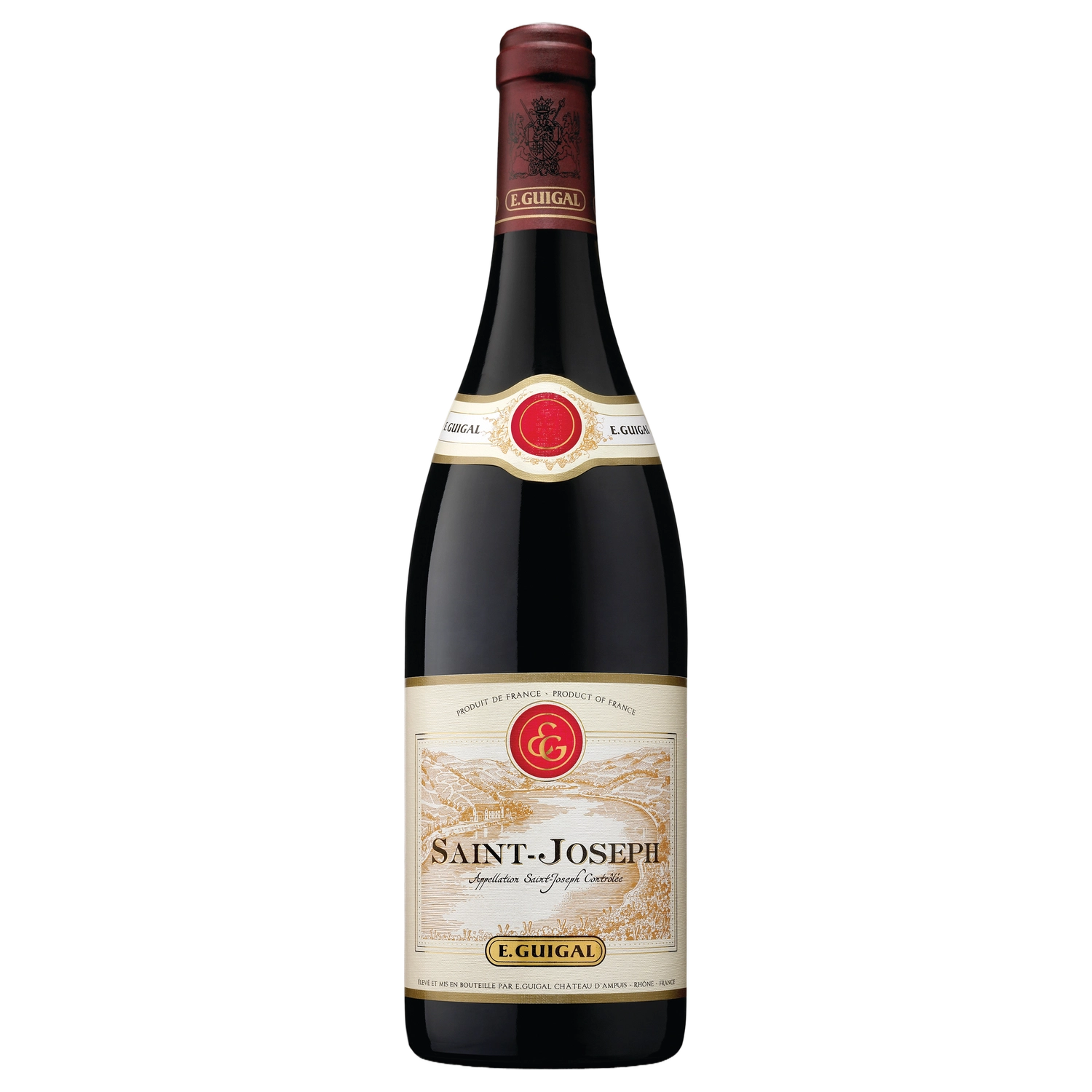 A bottle of 2021 Guigal Saint Joseph Rouge 750ml Red Wine