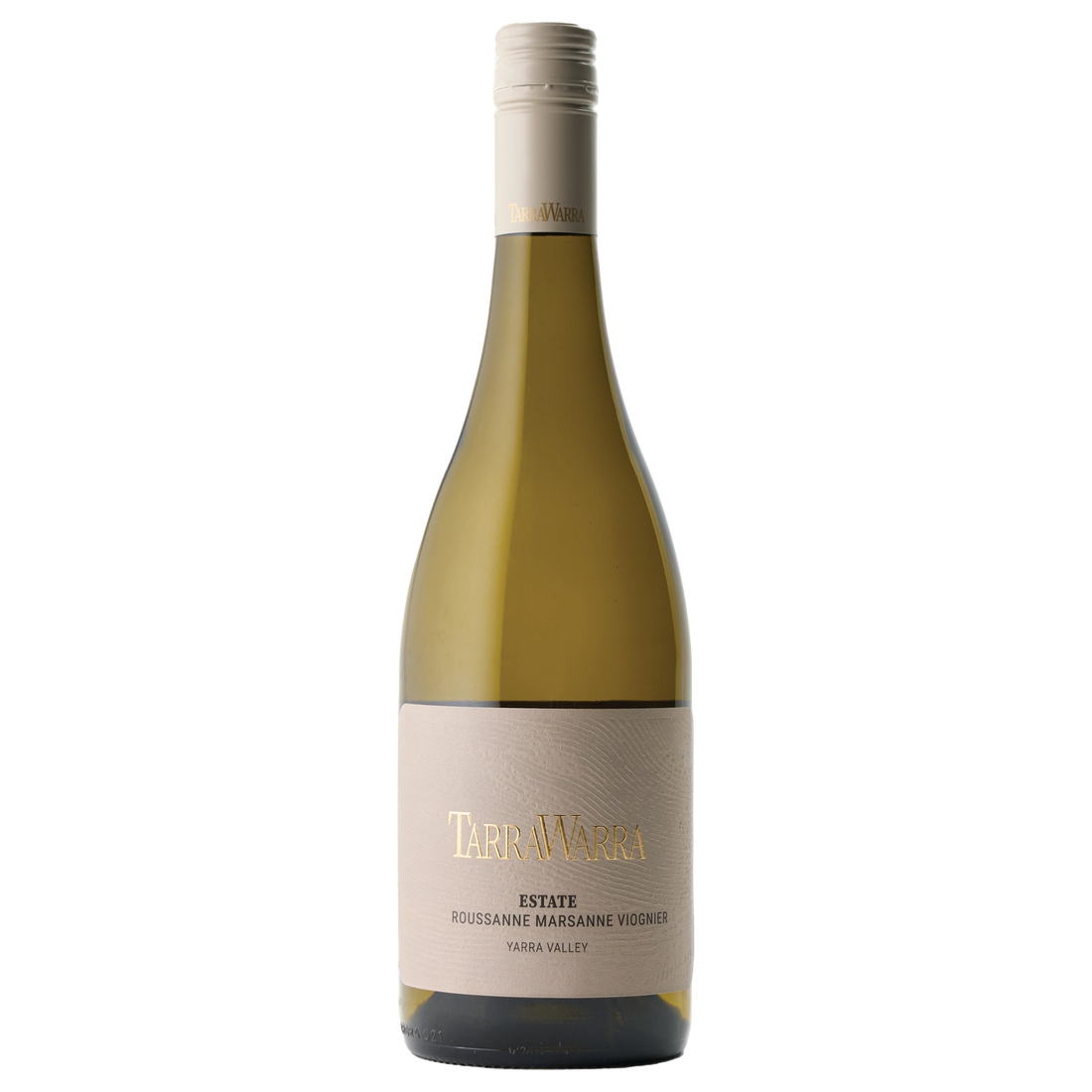 A bottle of 2023 TarraWarra Estate Roussanne Marsanne Viognier 750ml White Wine