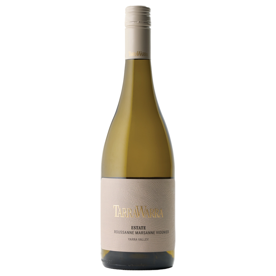 A bottle of 2023 TarraWarra Estate Roussanne Marsanne Viognier 750ml White Wine