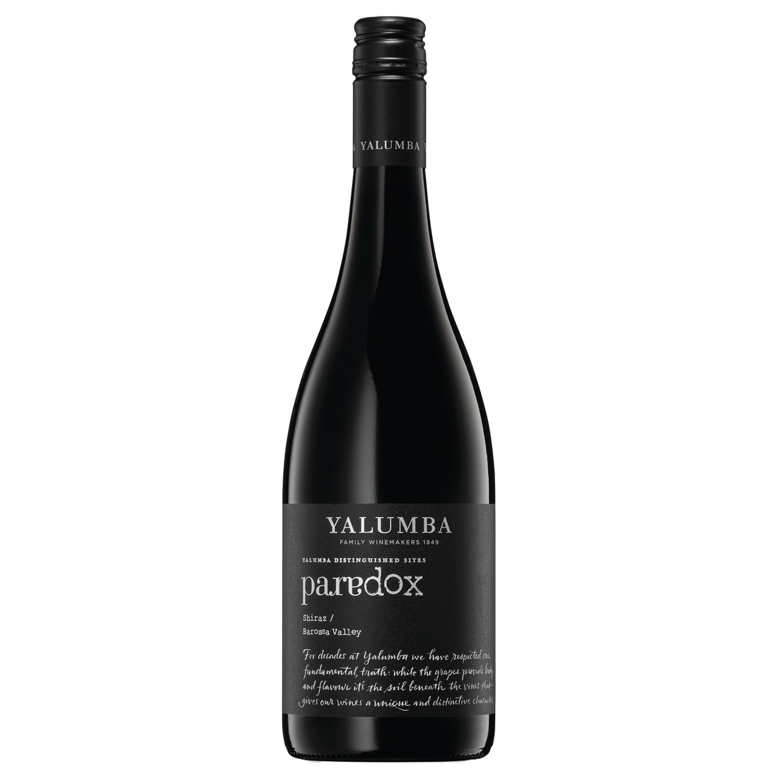 A bottle of 2023 Yalumba Paradox Shiraz 750ml Red Wine