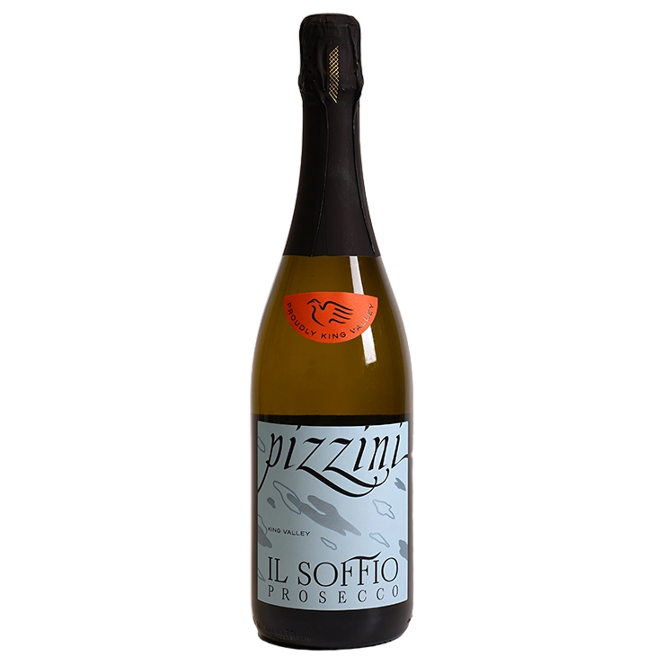A bottle of 2025 Pizzini Il Soffio Prosecco 750ml Sparkling Wine