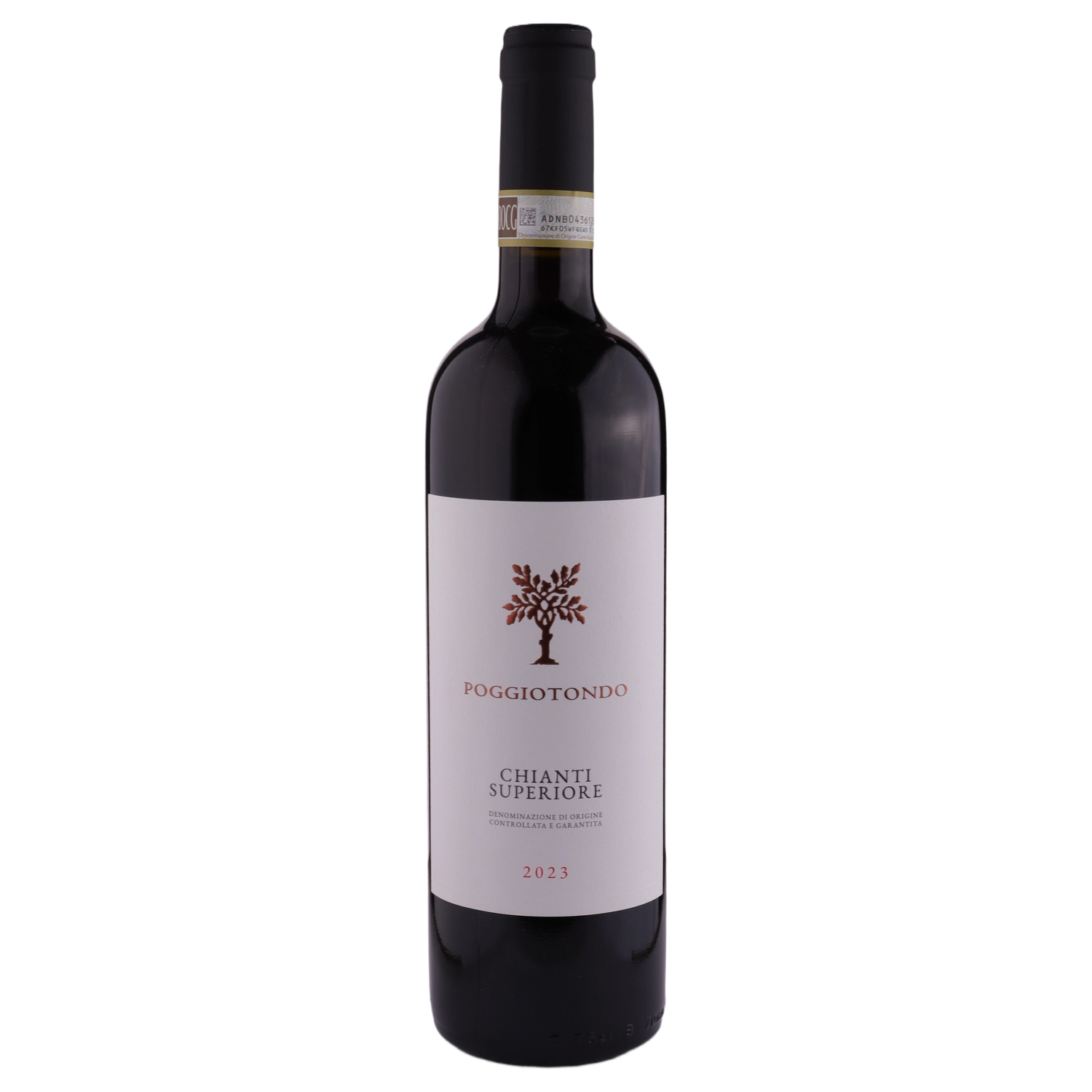 A bottle of 2023 Poggiotondo Chianti Superiore DOCG 750ml Red Wine