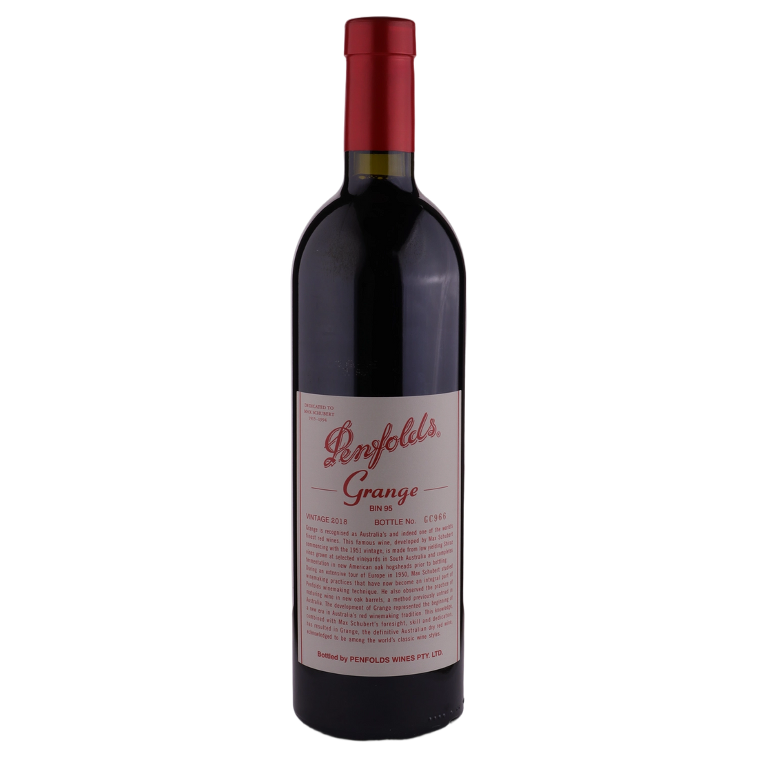 A bottle of Penfolds Grange 2018 750ml Red Wine