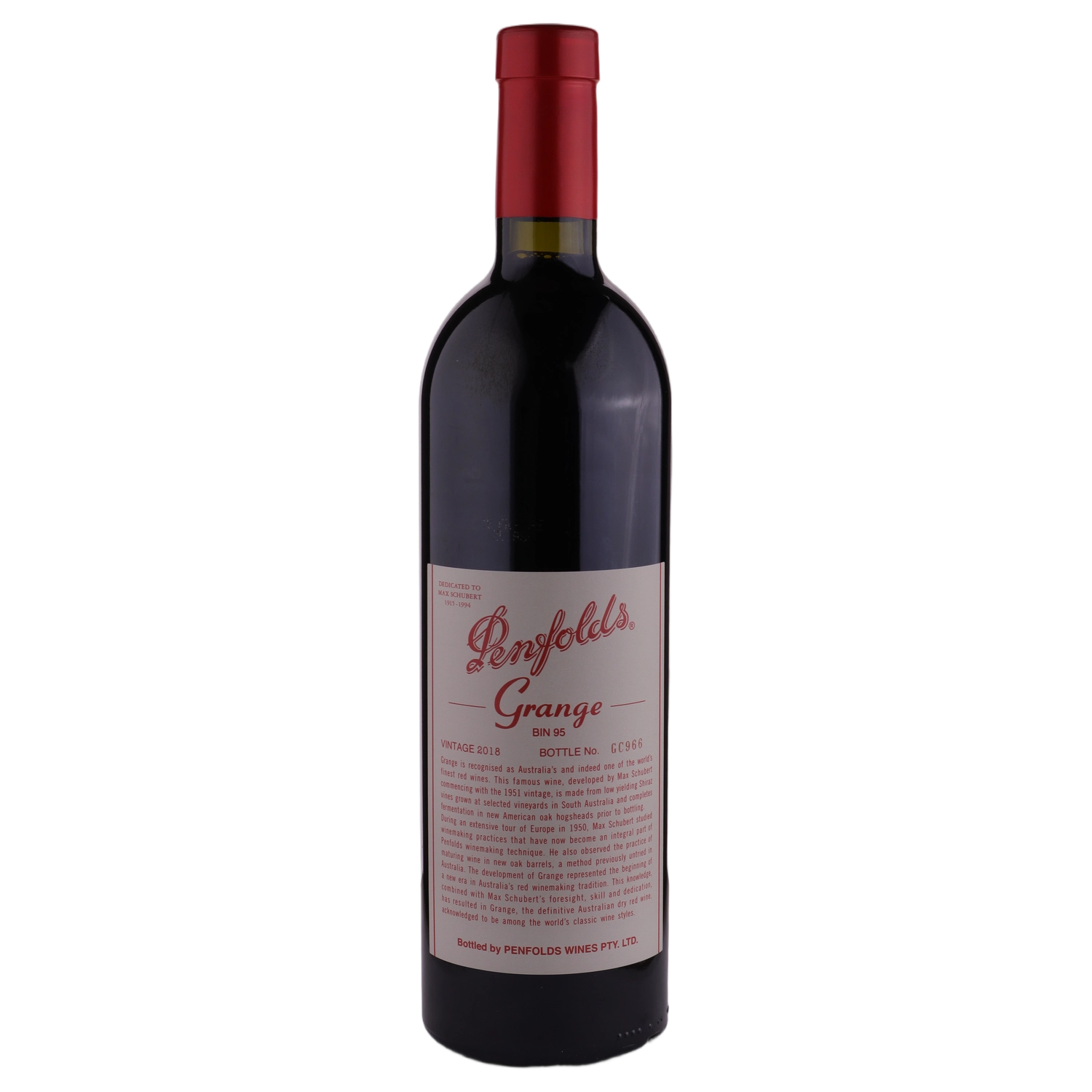 A bottle of Penfolds Grange 2018 750ml Red Wine