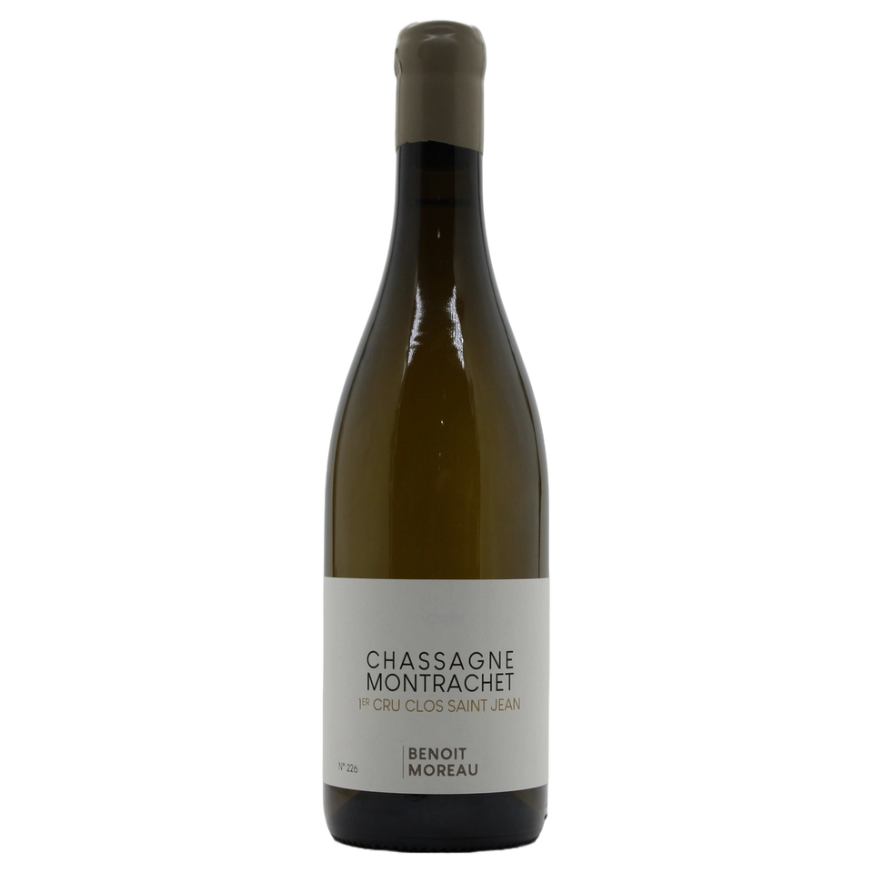 A bottle of 2023 Benoît Moreau Chassagne Monrachet 1er Cru Clos Saint Jean 750ml White Wine