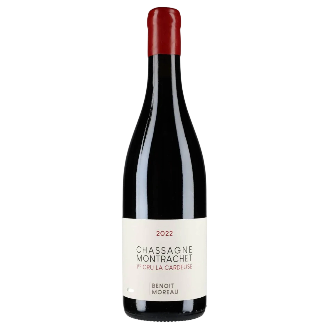 A bottle of 2022 Benoît Moreau Chassagne Monrachet 1er Cru La Cardeuse 750ml Red Wine
