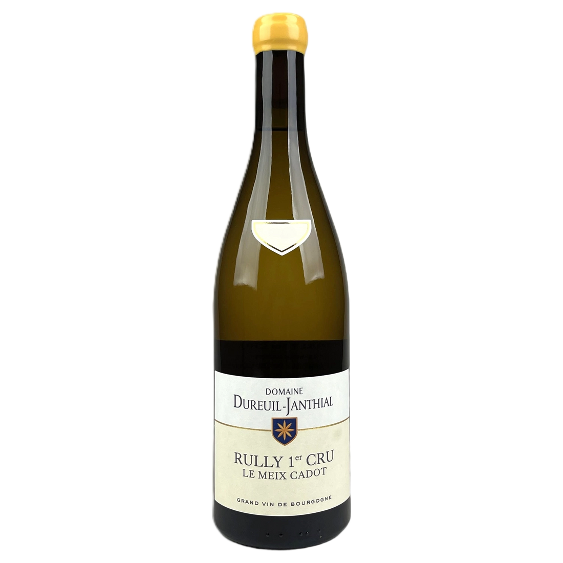 A bottle of 2022 Domaine Dureuil Janthial Rully 1er Cru Le Meix Cadot Blanc 750ml White Wine