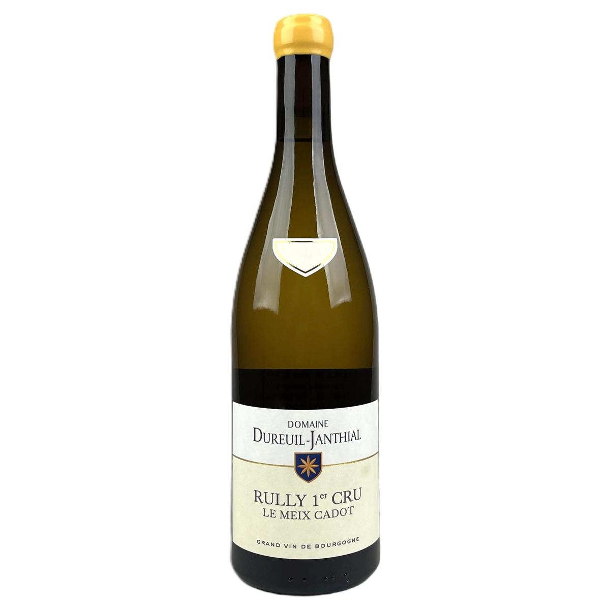 A bottle of 2022 Domaine Dureuil Janthial Rully 1er Cru Le Meix Cadot Blanc 750ml White Wine