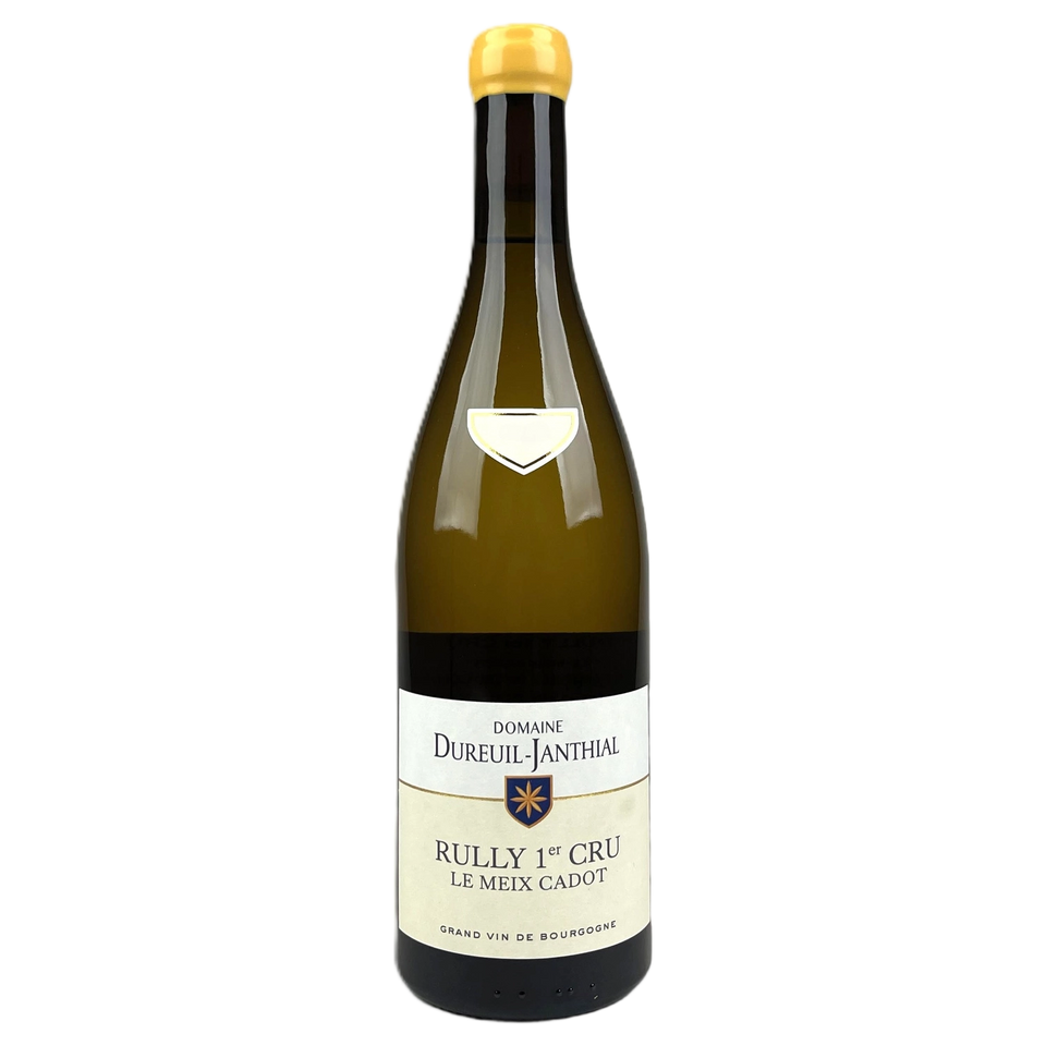 A bottle of 2022 Domaine Dureuil Janthial Rully 1er Cru Le Meix Cadot Blanc 750ml White Wine