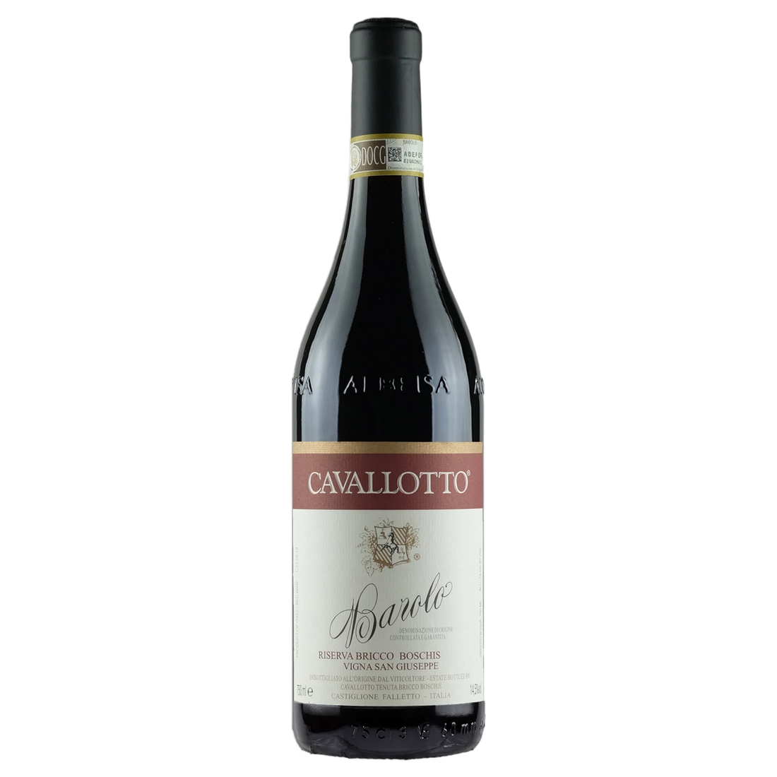 A bottle of 2019 Cavallotto Barolo Riserva Bricco Boschis Vigna San Giuseppe 750ml Red Wine