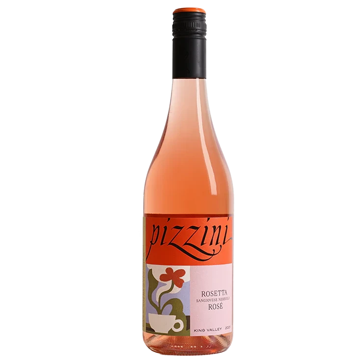 A bottle of 2025 Pizzini La Familia Rosetta Rose 750ml Rose Wine