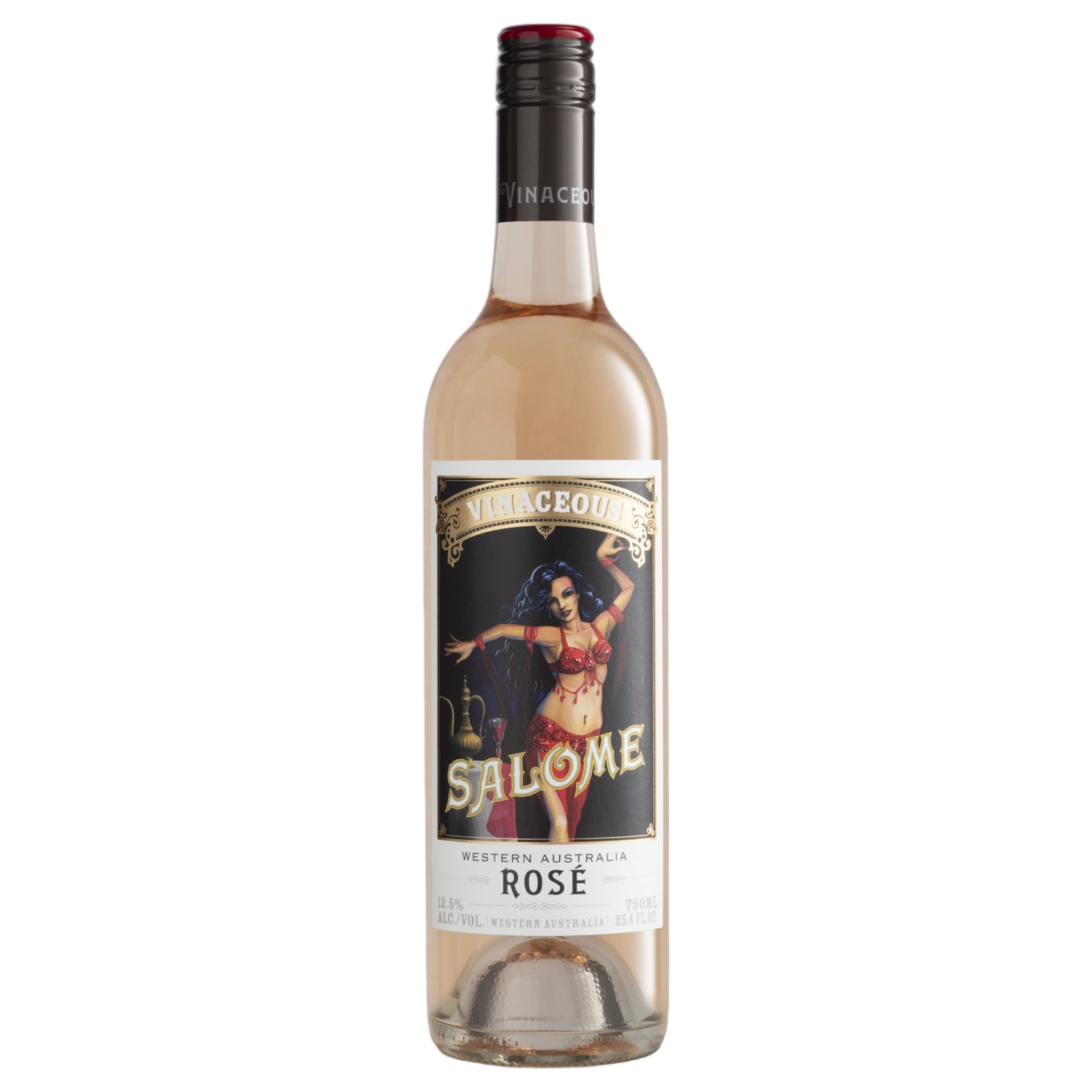 A bottle of 2024 Vinaceous Salome Tempranillo Rosé 750ml Rose Wine