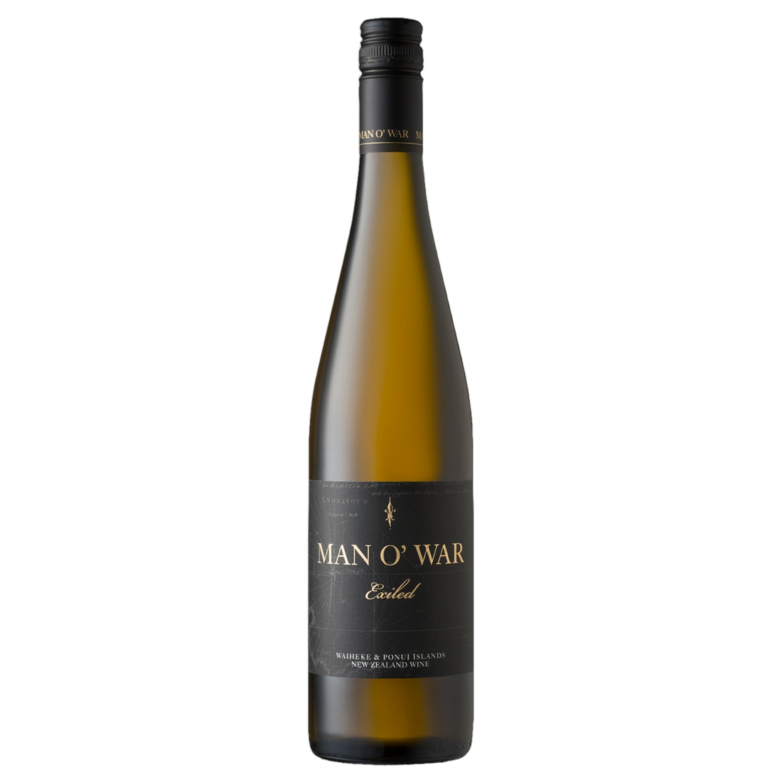 A bottle of 2025 Man O'War Exiled Pinot Gris 750ml White Wine