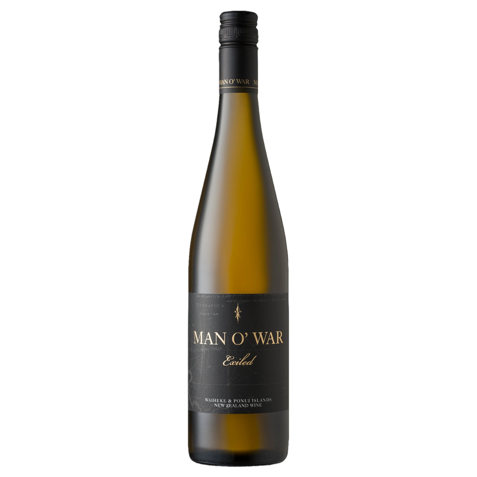 A bottle of 2025 Man O'War Exiled Pinot Gris 750ml White Wine