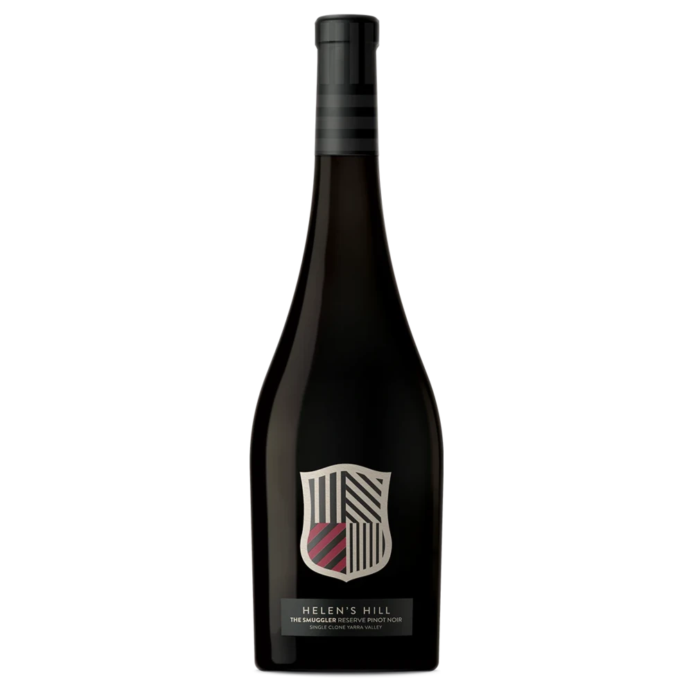 A bottle of 2023 Helen's Hill The Smuggler Reserve Pinot Noir 750ml Red Wine