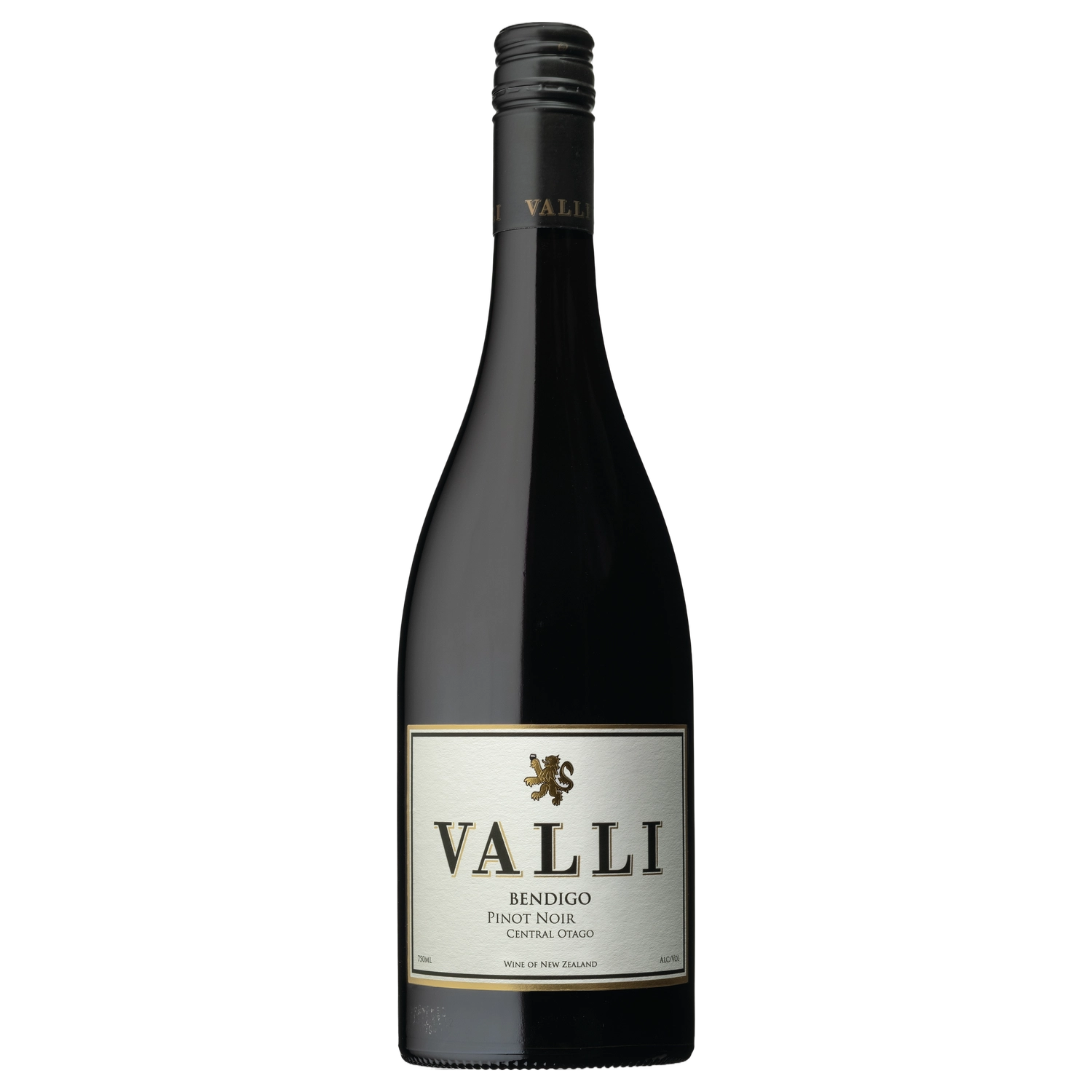 A bottle of 2023 Valli Vineyards Bendigo Vineyard Pinot Noir 750ml Red Wine