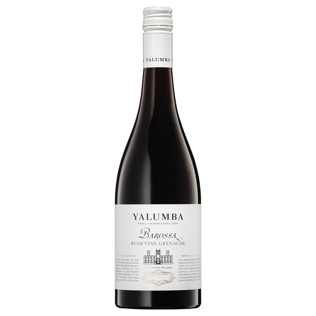 A bottle of 2024 Yalumba Samuel's Collection Barossa Bush Vine Grenache 750ml Red Wine