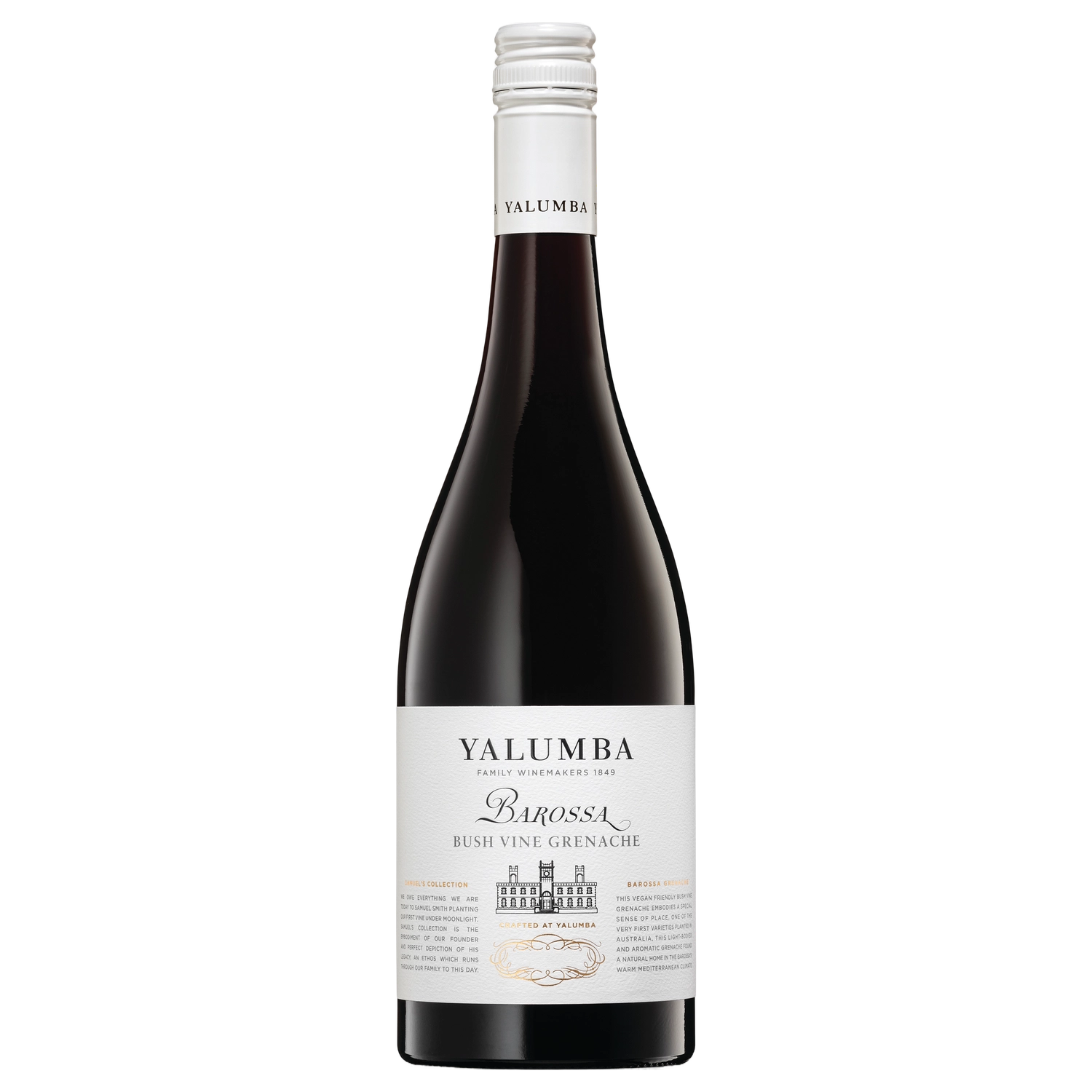 A bottle of 2024 Yalumba Samuel's Collection Barossa Bush Vine Grenache 750ml Red Wine