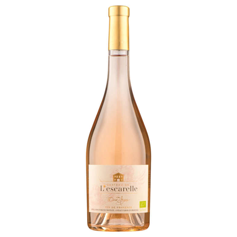 A bottle of 2025 Chateau L'Escarelle Les Deux Anges Rose 750ml Rose Wine