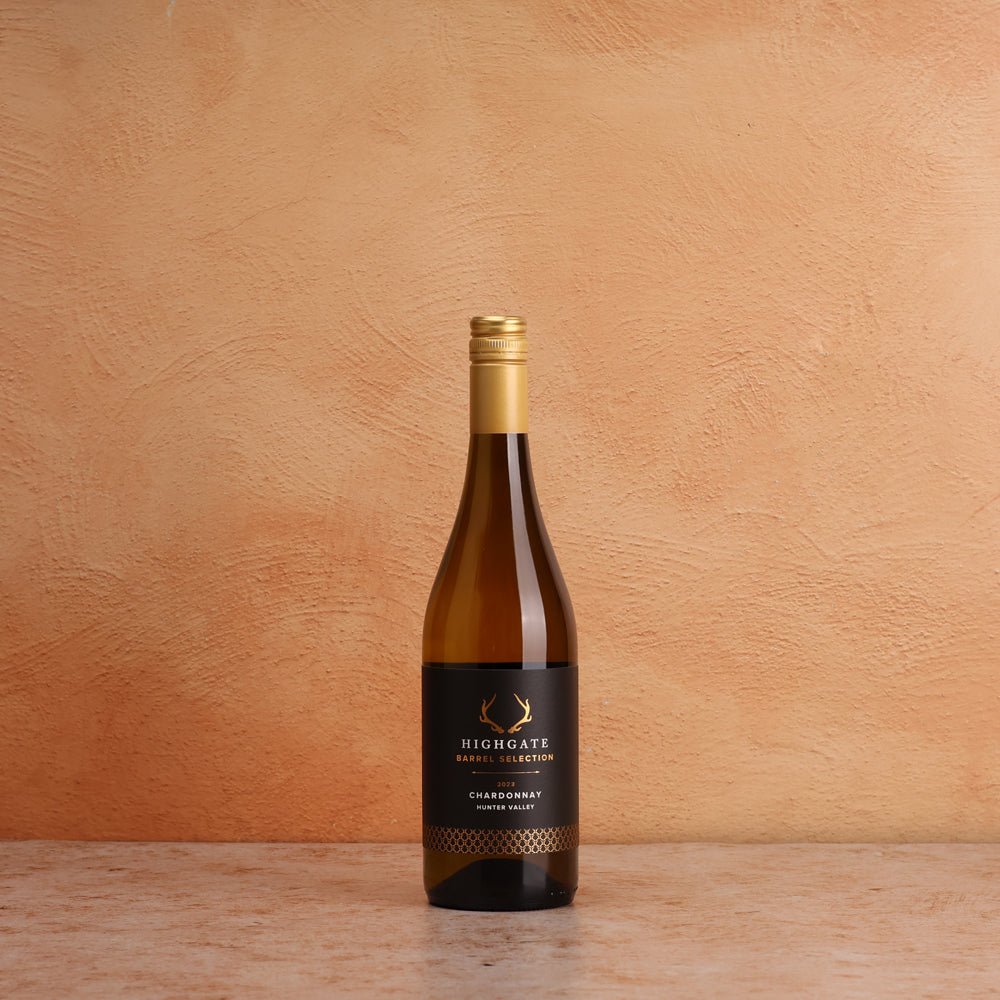 A bottle of 2023 Highgate Barrel Selection Chardonnay 750ml White Wine