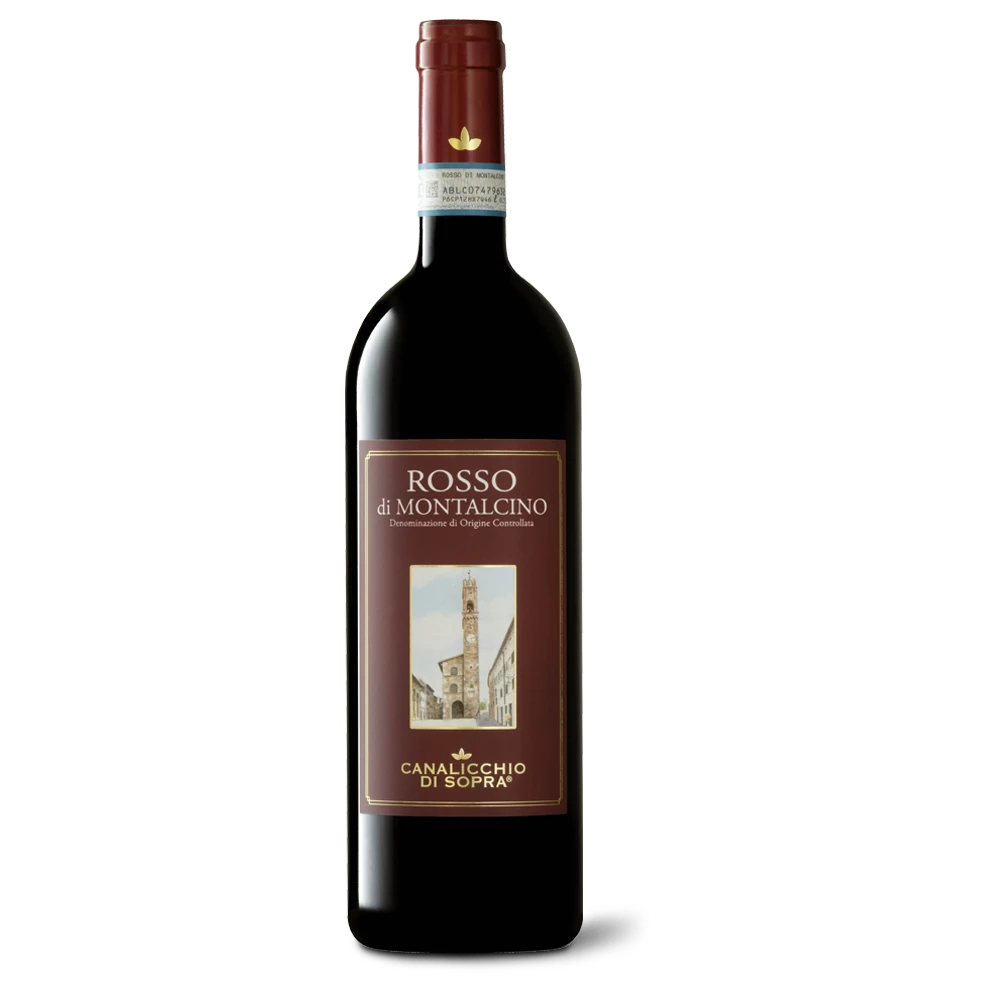 A bottle of 2024 Canalicchio di Sopra Rosso di Montalcino 750ml Red Wine