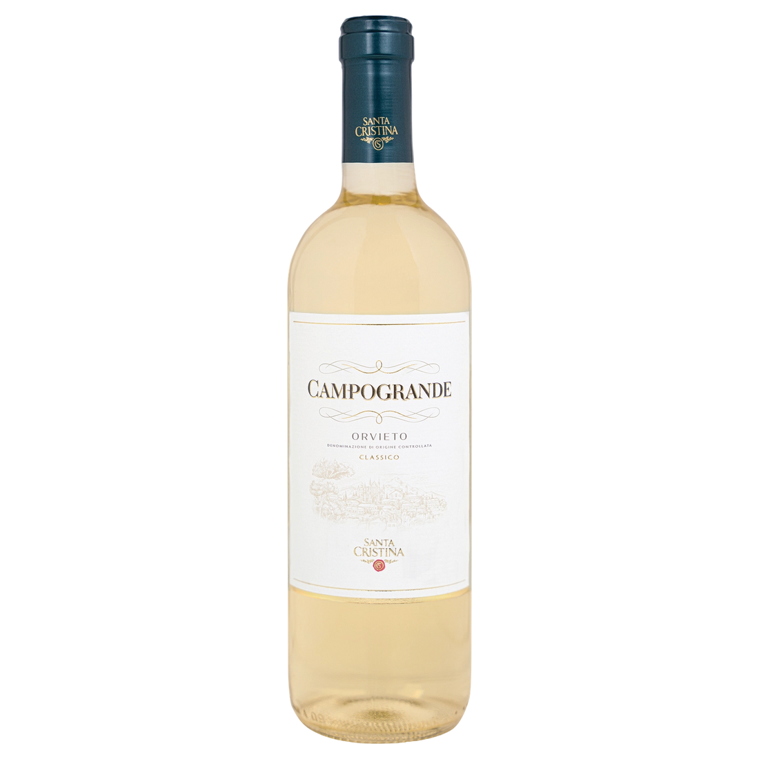 A bottle of 2024 Santa Cristina Campogrande Orvieto Classico DOC 750ml White Wine