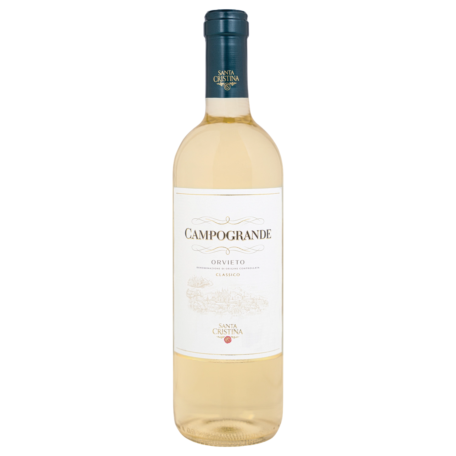 A bottle of 2024 Santa Cristina Campogrande Orvieto Classico DOC 750ml White Wine