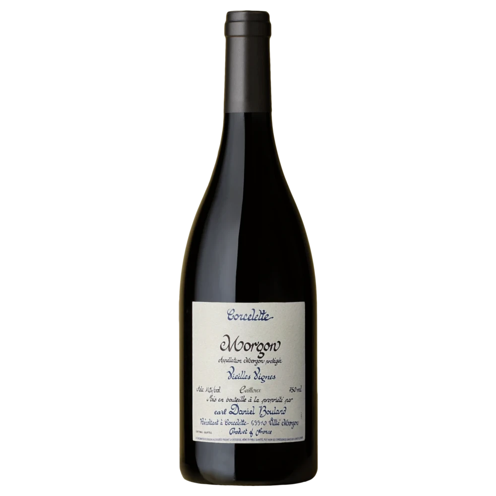 A bottle of 2024 Domaine Daniel Bouland Morgon Corcelette Vieilles Vignes Cailloux 750ml Red Wine