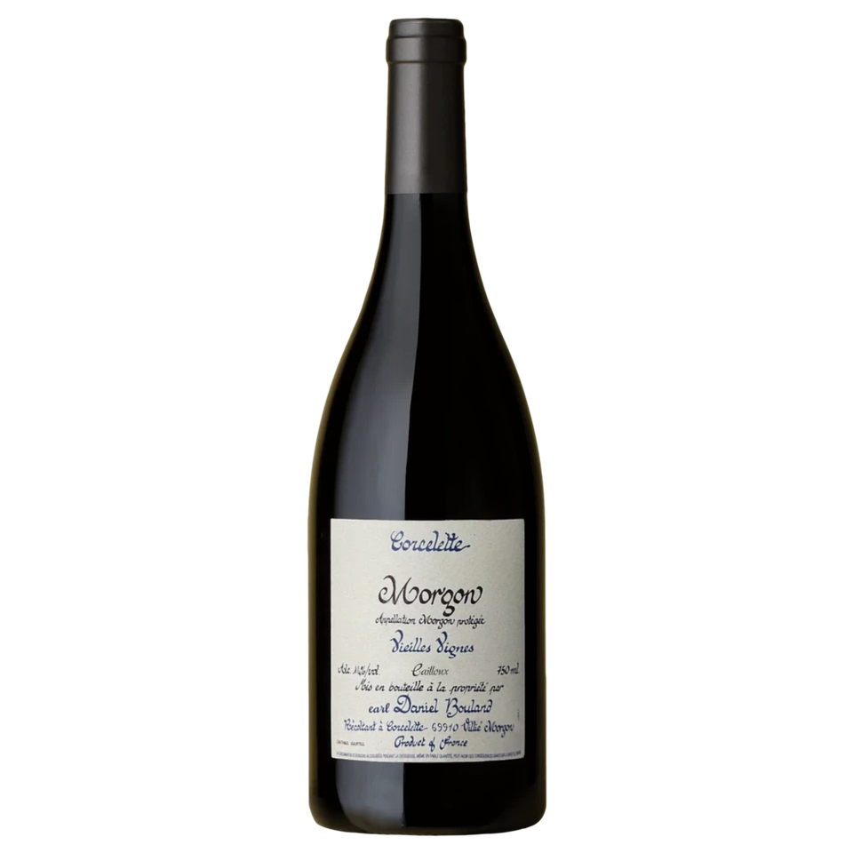 A bottle of 2024 Domaine Daniel Bouland Morgon Corcelette Vieilles Vignes Cailloux 750ml Red Wine