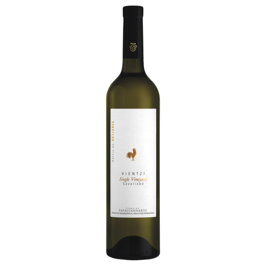 A bottle of 2023 Papagiannakos Vientzi Savatiano 750ml White Wine