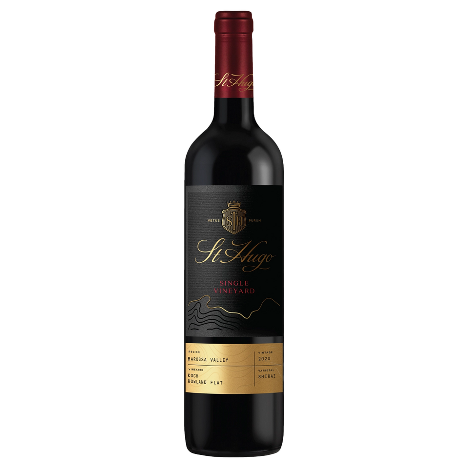 A bottle of 2020 St Hugo Single Vineyard Koch Shiraz 750ml Red Wine