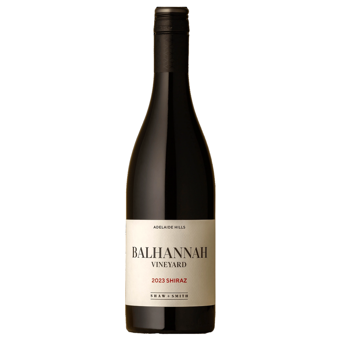 A bottle of 2023 Shaw & Smith Balhannah Vineyard Shiraz 750ml Red Wine