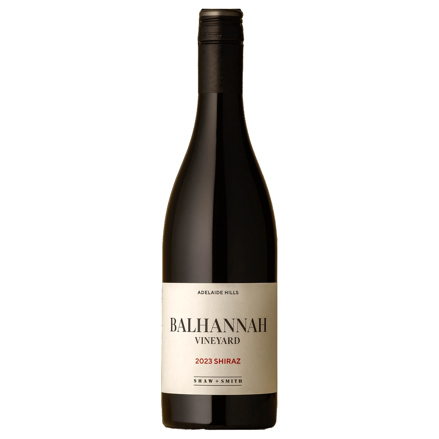 A bottle of 2023 Shaw & Smith Balhannah Vineyard Shiraz 750ml Red Wine
