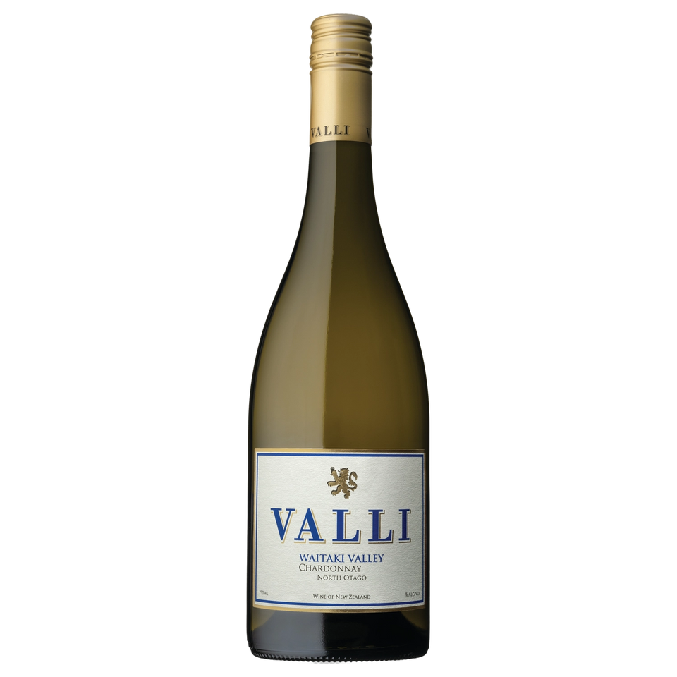 A bottle of 2023 Valli Vineyards Waitaki Vineyard Chardonnay 750ml White Wine