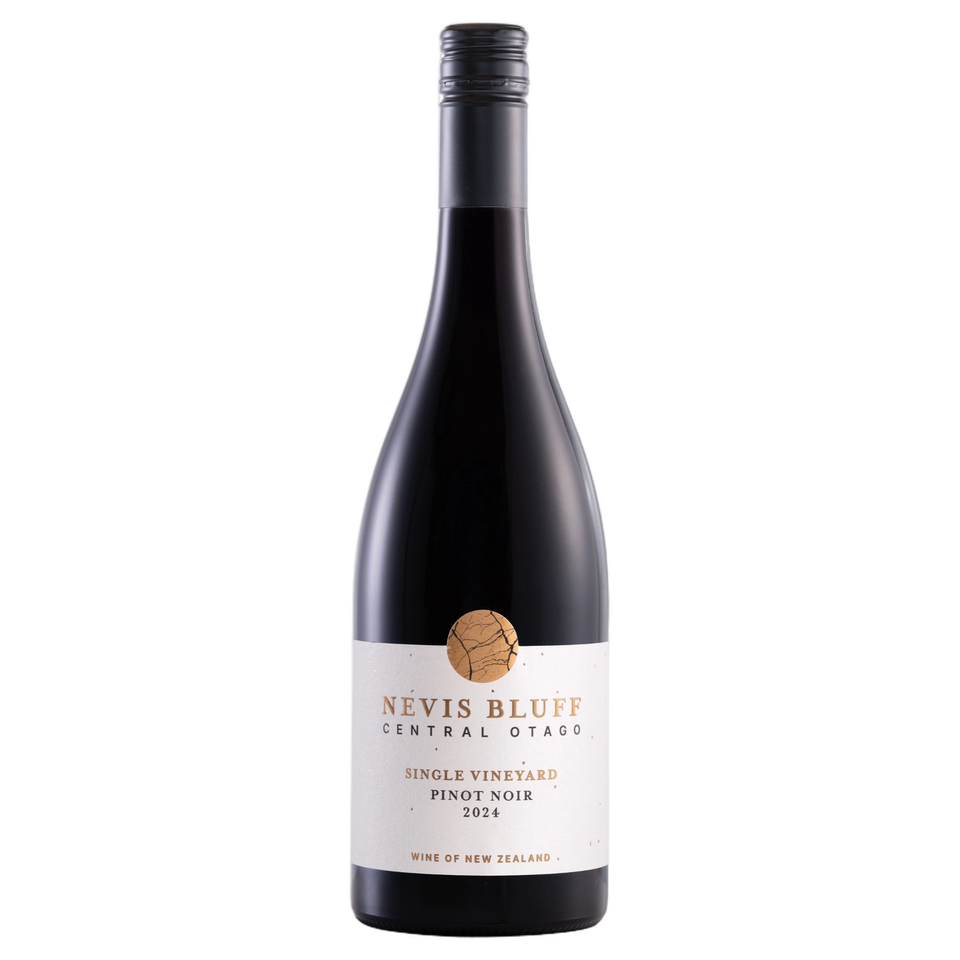 A bottle of Nevis Bluff Single Vineyard Pinot Noir 2024 750ml Red Wine