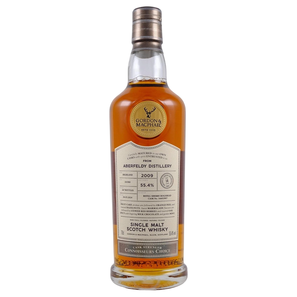 A bottle of G&M Connoisseurs Choice Aberfeldy 2009 55.4% 700ml