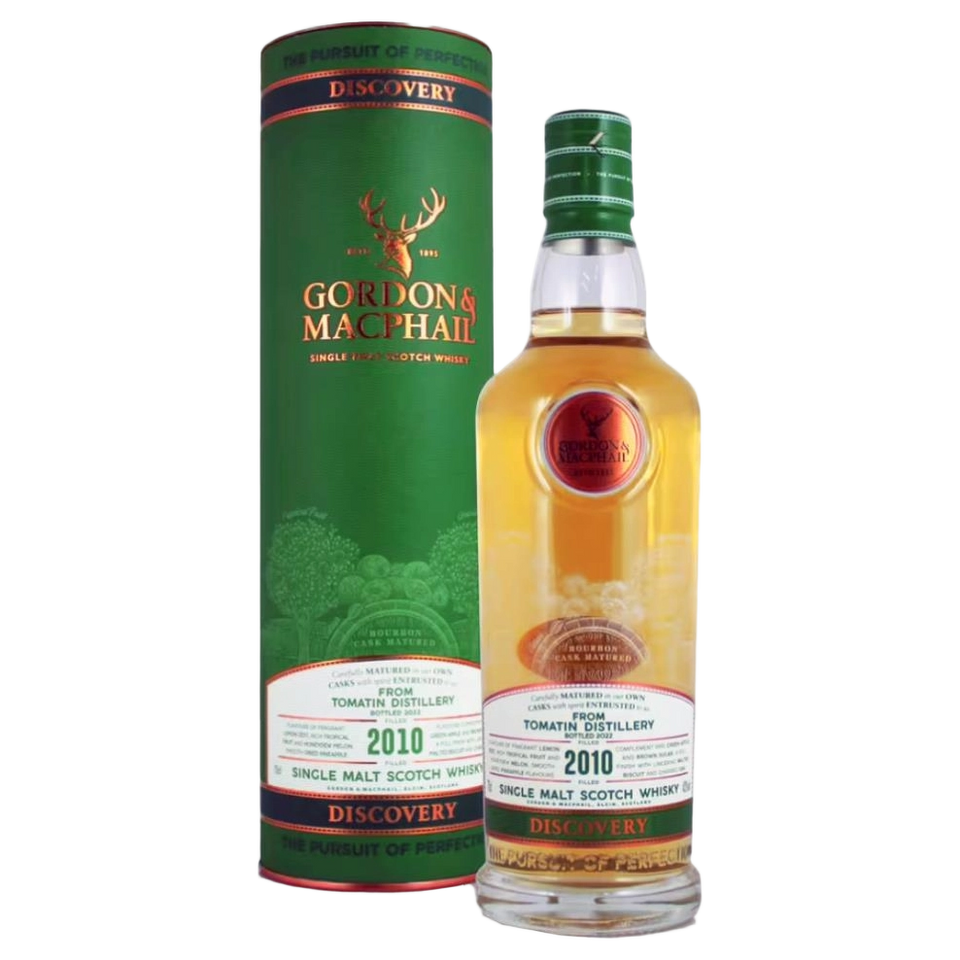 A bottle of G&M Discovery Bourbon Tomatin 2010 43% 700ml