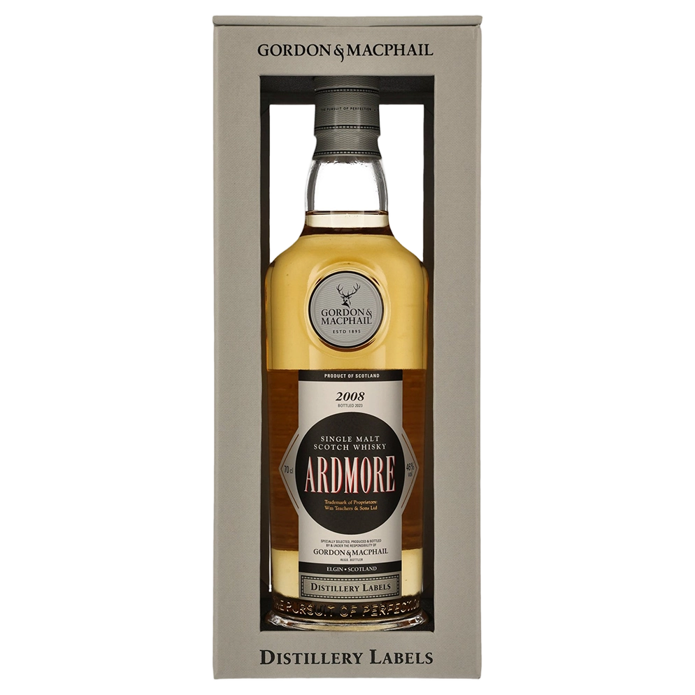 A bottle of G&M Distillery Labels Ardmore 2008 46% 700ml