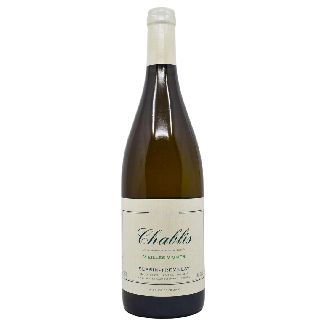 A bottle of 2023 Bessin Tremblay Chablis Vieilles Vignes 750ml White Wine